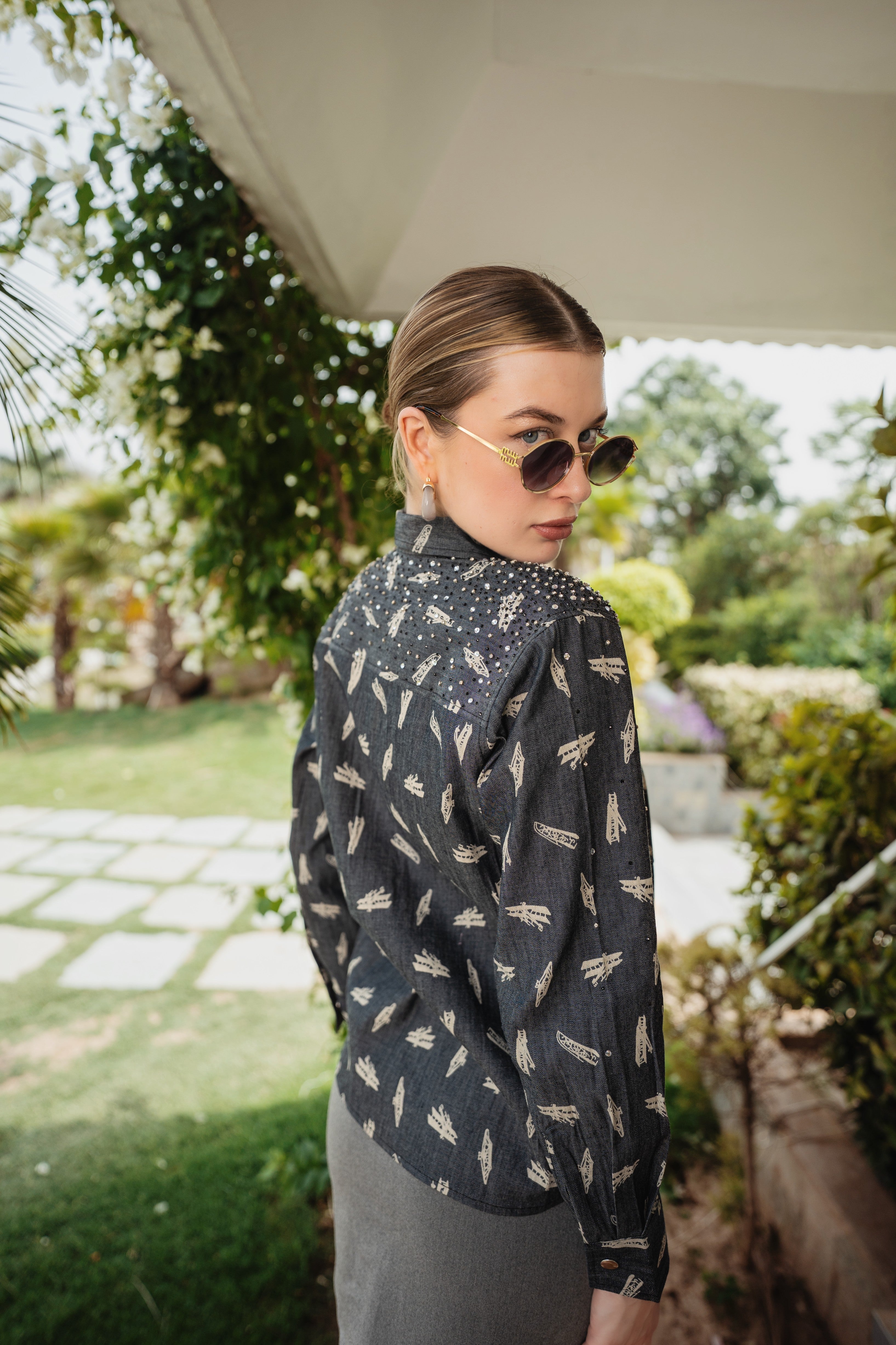 Crystal Denim Shacket